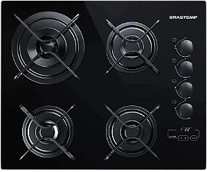 Cooktop à Gás 4 Bocas Brastemp BDT62AEUNA Preto