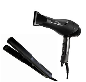 Kit Prancha Taiff Ceramica bivolt + Secador Easy 220v