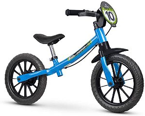 Bicicleta Infantil Aro 12 Balance Bike Masculina 3 Azul Nathor