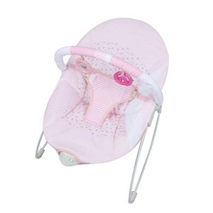 Cadeira de Descanso Vibratória com Cinto Listras Rosa Mastela WL6701-P Ibimboo