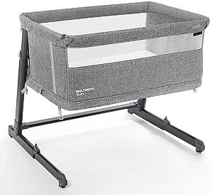 Berço Multilaser 3 em 1 Nest Cinza Multikids Baby BB710