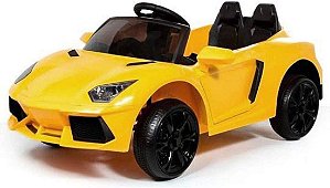 Mini Carro Elétrico Infantil Esportivo Amarelo Baby Style 998515