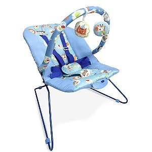 Cadeira de Descanso Musical Vibratoria Infantil Lite Azul Baby Style