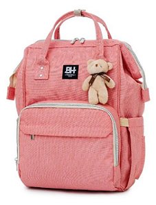 Mochila Maternidade Impermeável Rosa Grande BH Store BHSMOC472