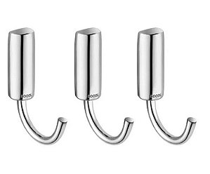 Kit Docol 3 Cabide Idea Chrome Docol 585906