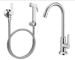 Kit Docol Torneira Lavatório de Mesa Gali 00799806 + Ducha Higiênica com registro Gali 00800806