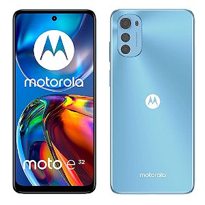 Smartphone Motorola Moto E32 64GB Azul 4G Octa-Core 4GB RAM 6,5” Câm. Tripla + Selfie 8MP