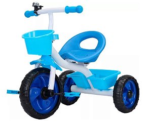 Triciclo Infantil Pedal Passeio Jony 3 Rodas Brinquedo Baby Style Azul 16124