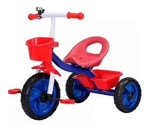 Triciclo Infantil Pedal Passeio Jony 3 Rodas Brinquedo Baby Style Vermelho 16123