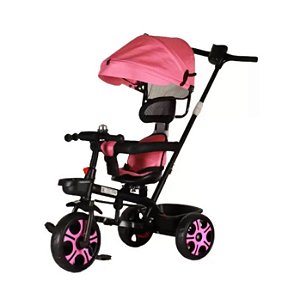 Triciclo com Empurrador Zupa Rosa Baby Style 12051