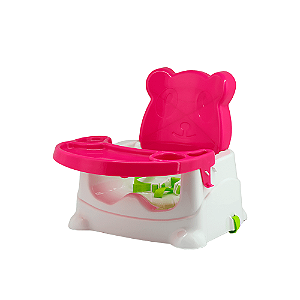 Cadeira de alimentação infantil Multmaxx Urso Rosa