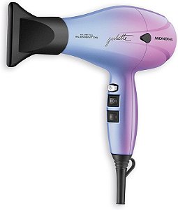 Secador de Cabelo Profissional By Juliette Mondial SCP-JU-03 2000W 60Hz Azul/Rosa 110V