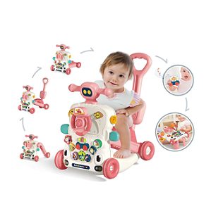 Andador Didático Multifuncional 6 em 1 Multmaxx MTX103 Rosa