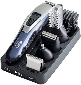 Aparador de Pelos Philco Body Groom Aqua À Prova D’Agua  7 em 1 3w Azul Bivolt