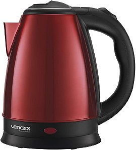 Chaleira Elétrica Thermo Inox Red 2,2L 1200w Lenoxx Vermelha PCE213-127 110V