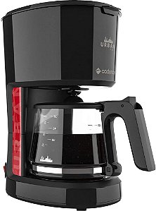 Cafeteira Elétrica Cadence Urban Pop Red 220v 750w 1,2L Preta/Vermelha com Jarra de vidro CAF610-220V