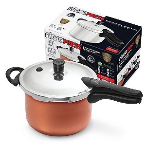 Panela De Pressão Nigro Press Terracota Antiaderente Alumínio 4,5l