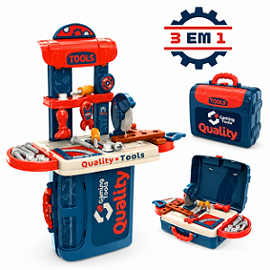 MALETA DE FERRAMENTAS INFANTIL 3 EM 1 MULTMAXX MTX148