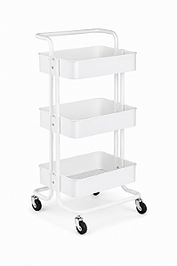 CARRINHO ORGANIZADOR COM RODINHAS BRANCO MULTMAXX MTX164