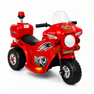 MOTO ELETRICA INFANTIL POLICE VERMELHA MTX175 MULTMAXX