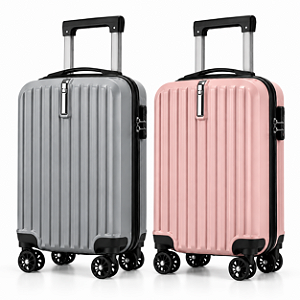 Kit 2 Malas de Bordo 10kg Multmaxx Rosa MTX163 e Cinza MTX162