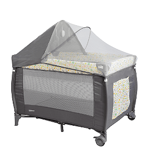 Berço Cercado Compacto Premium com Trocador Multmaxx MTX083 Preto