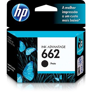 Cartucho de Tinta para Impressora HP 662 PRETO