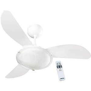 Ventilador de Teto Ventisol Sunny Branco com controle 3P 127v Premium