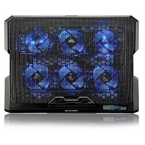 COOLER PARA NOTEBOOK COM 6 FANS LED AZUL HEXA COOLER MULTILASER - AC282