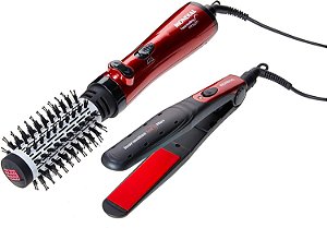 Conjunto Especial Beauty Plus KT-92 Mondial Escova ER03 110v + Prancha P-11 Bivolt