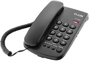 Telefone Elgin De Mesa Com Fio Bloqueador Preto Tcf-2000