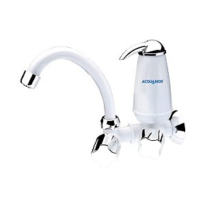 Torneira filtro AcquaBios E05 Bica Movel Branca Cromada