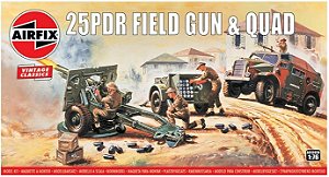 AIRFIX - 25PDR FIELD GUN & QUAD - 1/76