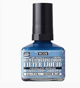 Gunze - Mr.Weathering Color Filter Liquid 09 - Shade Blue 40ml