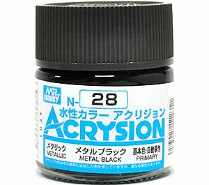 Gunze - Acrysion Color 028 - Metal Black (Metallic)