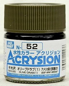 Gunze - Acrysion Color 052 - Olive Drab (1) (Semi-Gloss)