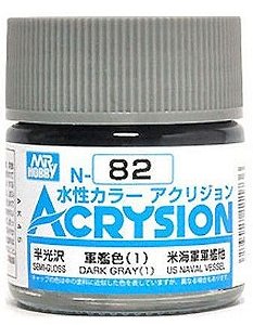 Gunze - Acrysion Color 082 - Dark Gray (1) (Flat)