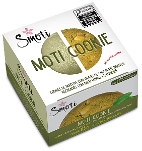 Moti Cookie de Matcha com Gotas de Chocolate Branco cx/2 unidades