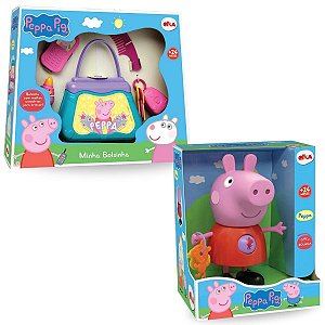 Kit Bolsinha com Acessórios E Boneca Peppa Gira Bolinha - Peppa Pig