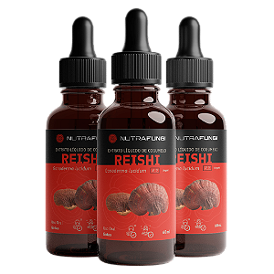 KIT 3 Extratos de Cogumelo Reishi (Ganoderma). 60 mL