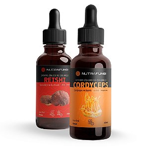 Extrato de Cogumelo Reishi e Cordyceps. 60 mL