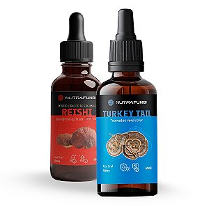 Kit Extrato de Reishi e Turkey Tail. 60 mL