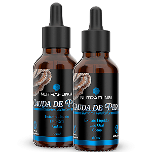 KIT 2 Extratos de Cogumelo Cauda de Peru. 60 mL Cada.