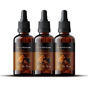 KIT 3 Extratos de Cogumelo Chaga. 60 mL