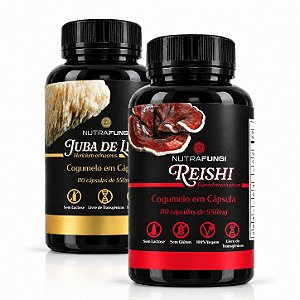 Kit Juba de Leão e Reishi em Cápsulas