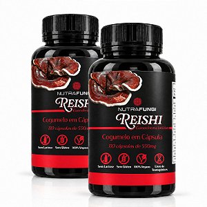 2 Un. Reishi em Cápsulas. 110 Caps 550 mg.