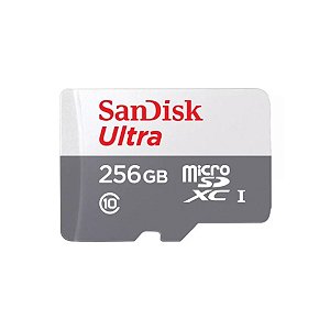 Cartão de Memória SanDisk 256GB Ultra 100MB/s MicroSDXC + Adp