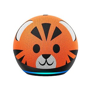 Caixa de Som Amazon Echo Dot 4º Geração Kids Edition Smart Tiger