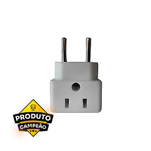 Adaptador Tomada Universal USA Europeu para Nacional Branco