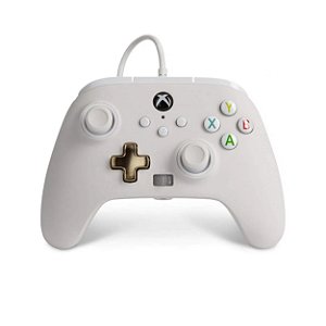 Controle Power A Wired Branco - Xbox One e Xbox Series S/X